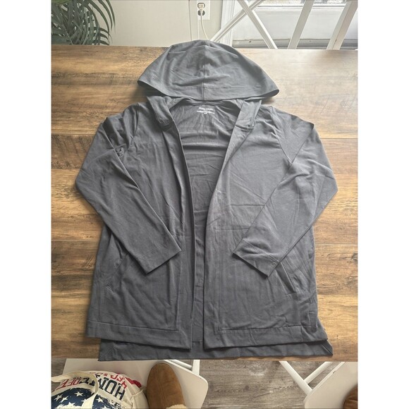 Eileen Fisher Open Front Lightweight Cotton Blend Cardigan Top PS Petite - Picture 1 of 6